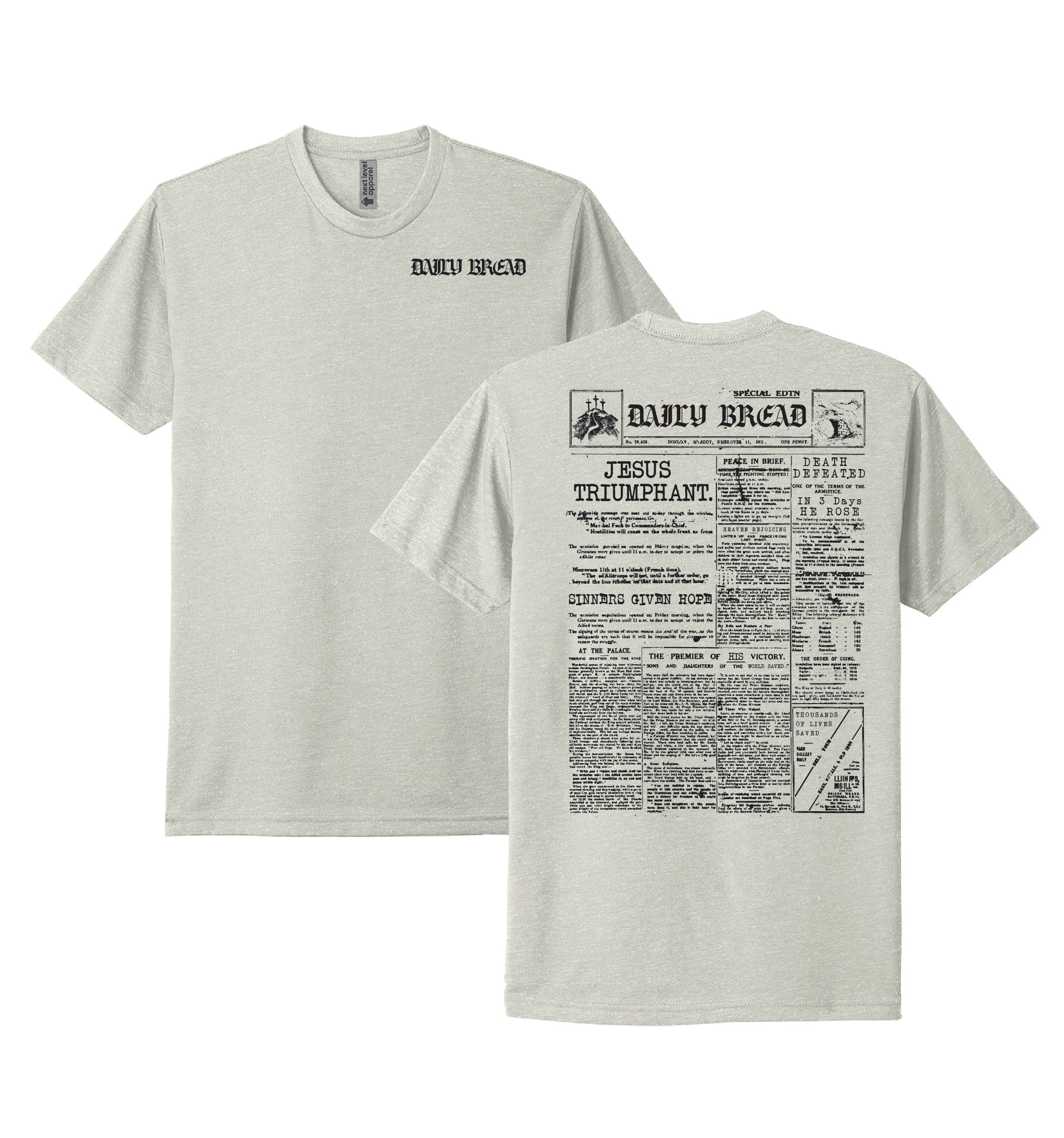 Daily Bread Vintage Newspaper - Unisex Tee